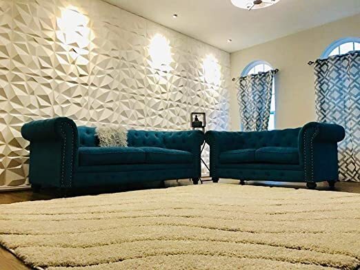 Art3d 12-Pack19.7″x19.7″ PVC Decorative 3D Wall Panels Textured 3D Wall Covering