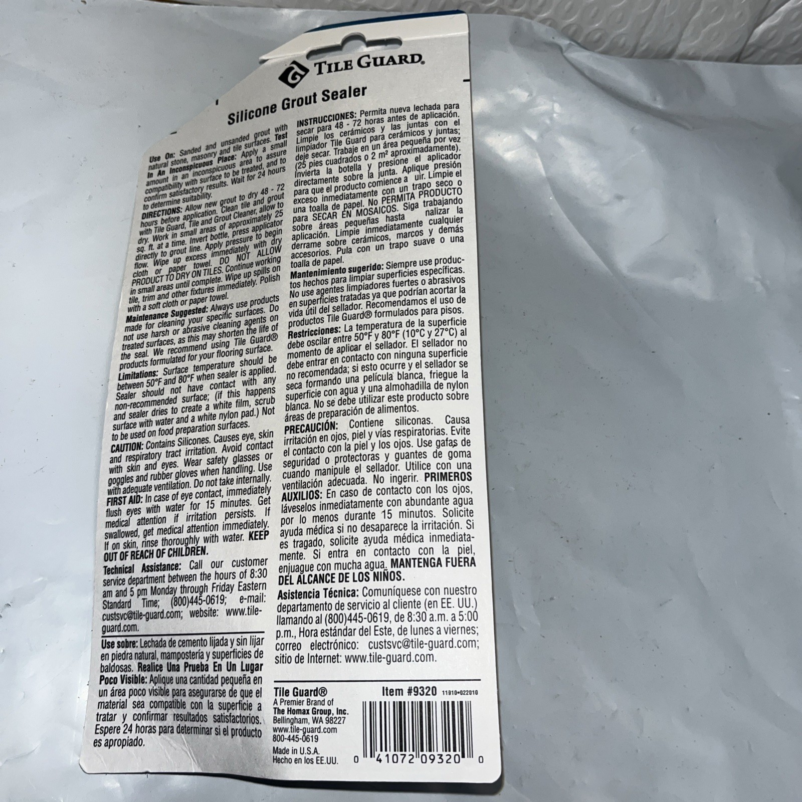 Tile Guard Silicone Grout Sealer, 4.3 oz.