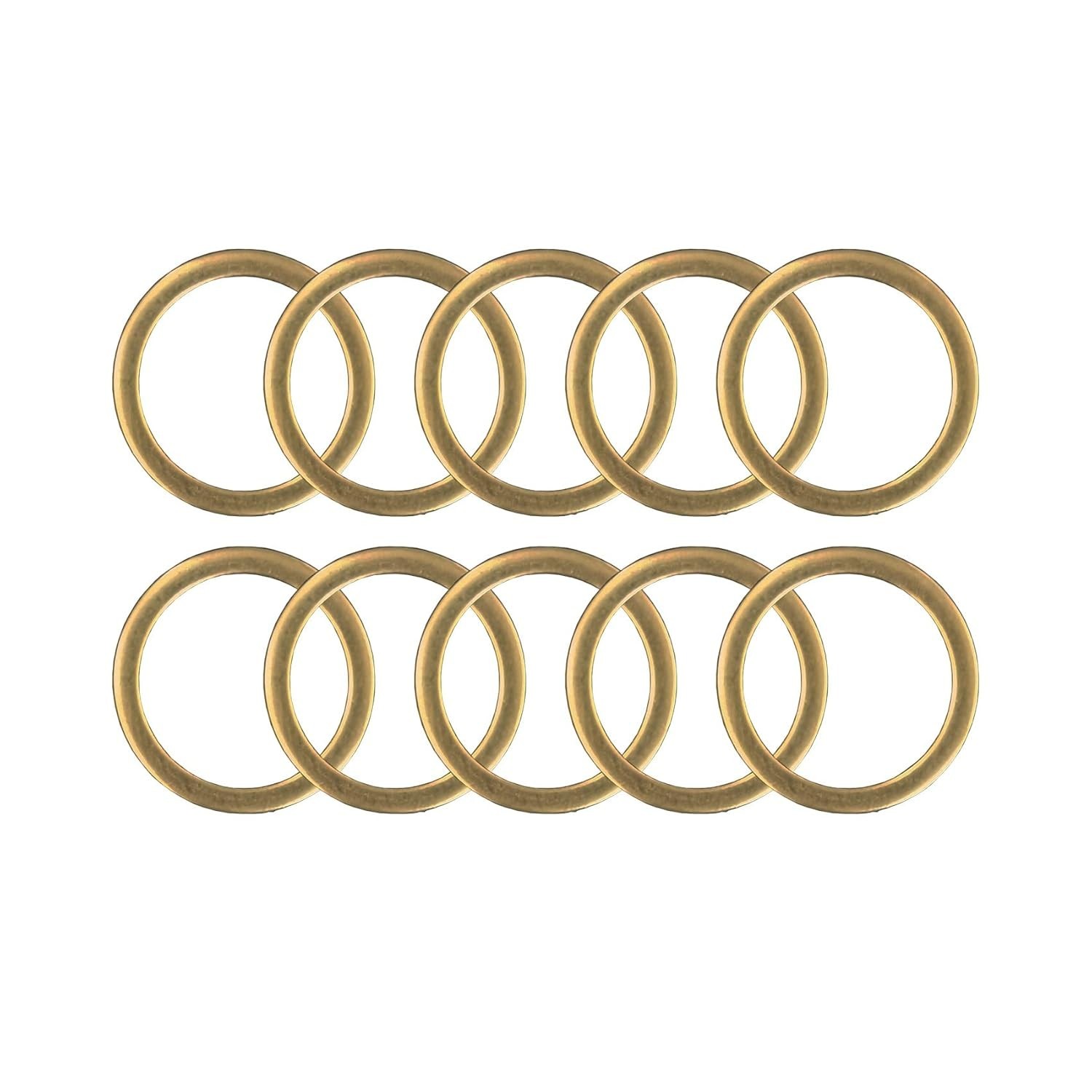 10PCS Saw Blade Bushings – 5/8″ to 1/2″ Brass Ring Adapter Thickness of 1.0mm by