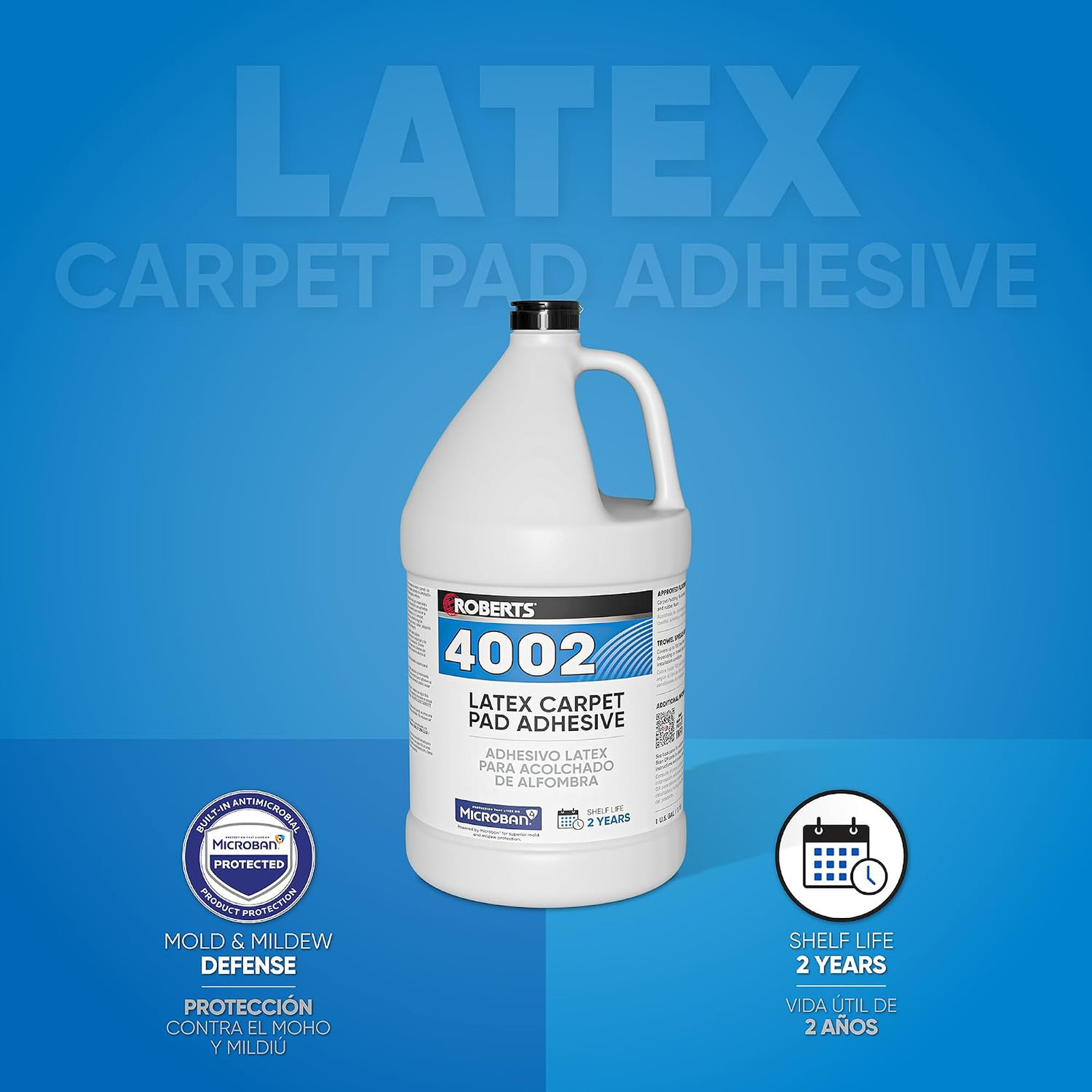 Carpet Pad Adhesive Latex SBR 1 Gal Long-Lasting Bond Indoor Residential