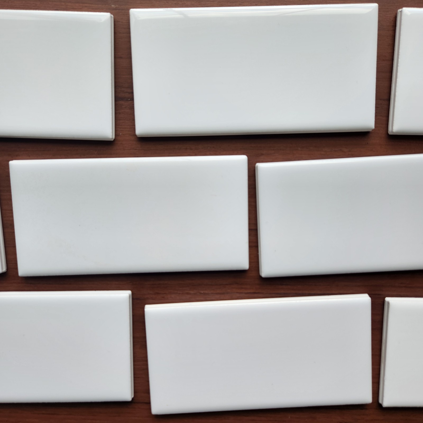 (50) American Olean Ice White #0025 Ceramic Subway Tile 3 x 6″ Inch Lot of 50