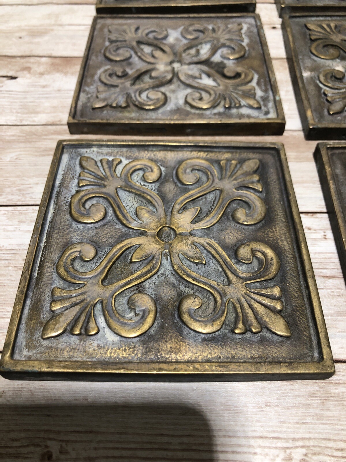 6 AHNZU Massalia Bullion Brass Deco Metal Wall Trim – 4″ x 4″ Frieze Accent