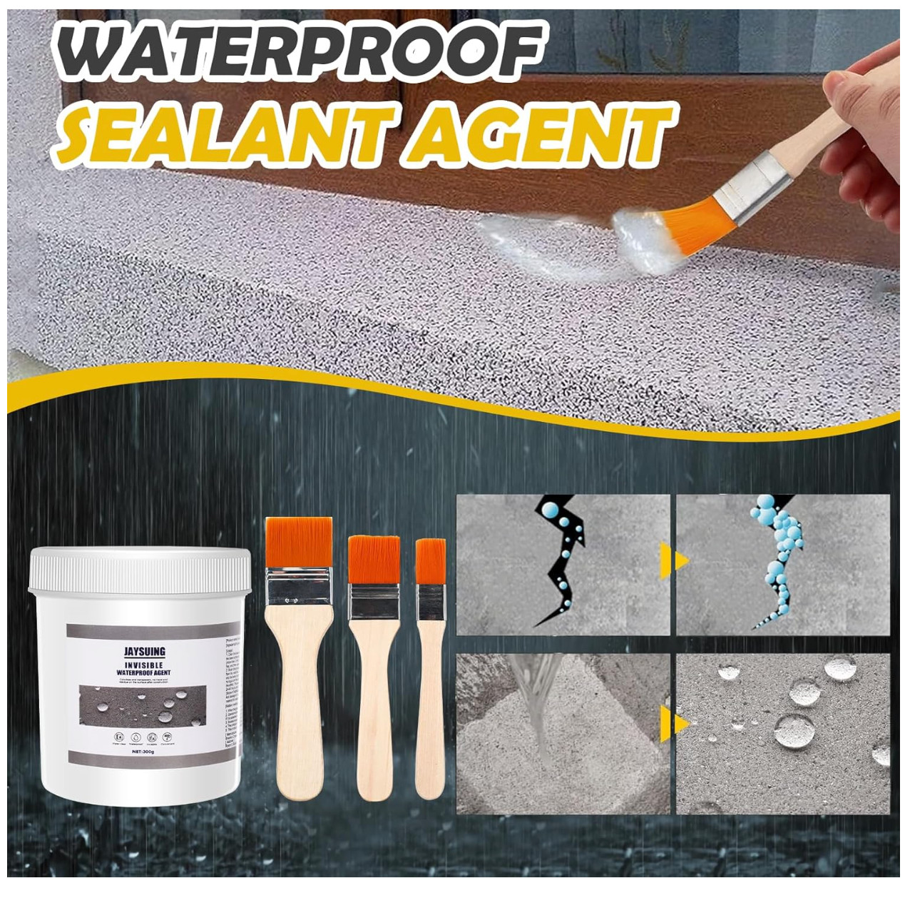 JaySuing Invisible Waterproof Agent Transparent Insulating Sealant – 900 Grams