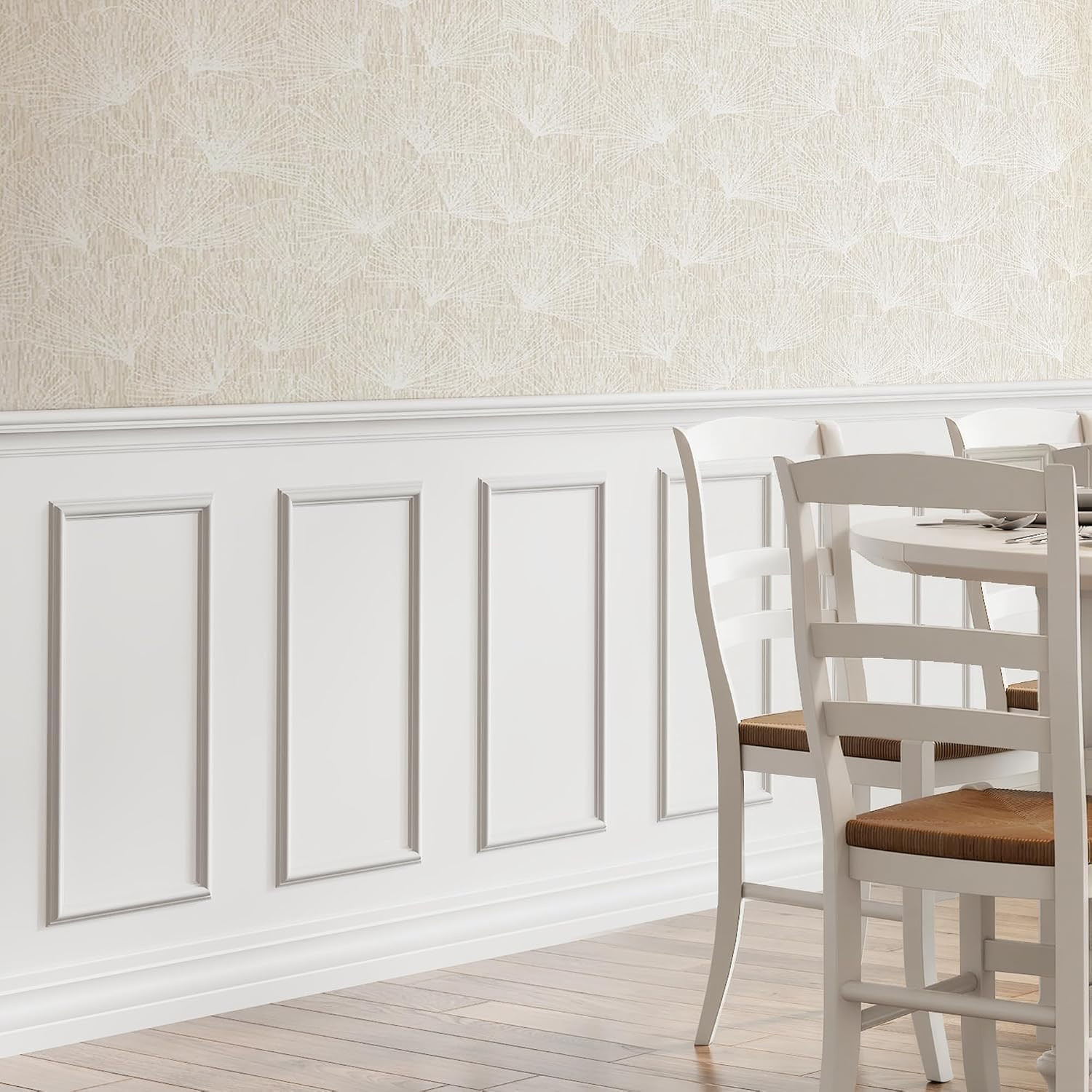 Peel and Stick Wall Molding Kit, 3 Sets 3D Pre-Cut Accent Molding Trim Wainscot