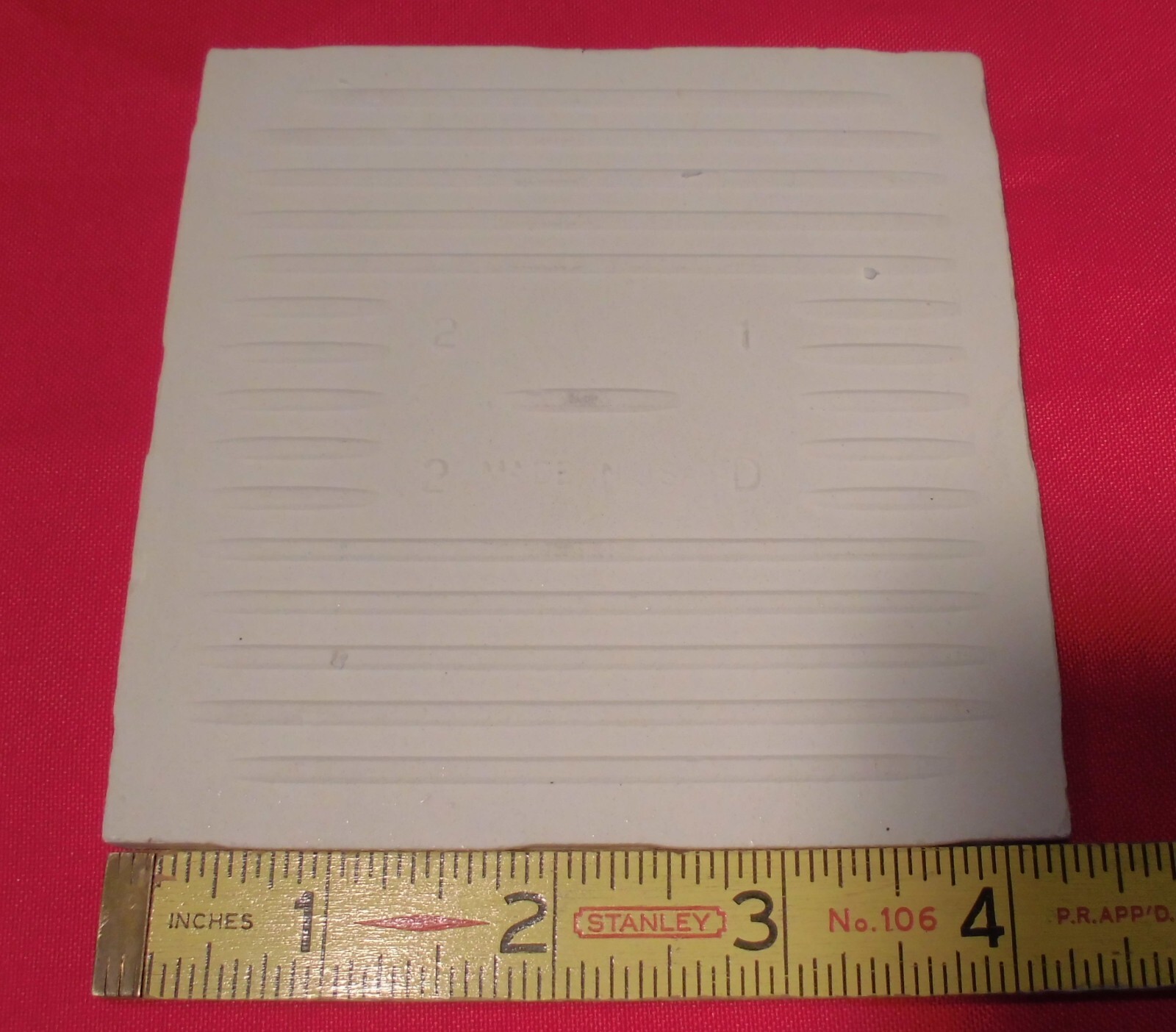 1 pc. White Speckled: 4-1/4″ Glossy Ceramic Tile by Monarch Co., salt & pepper