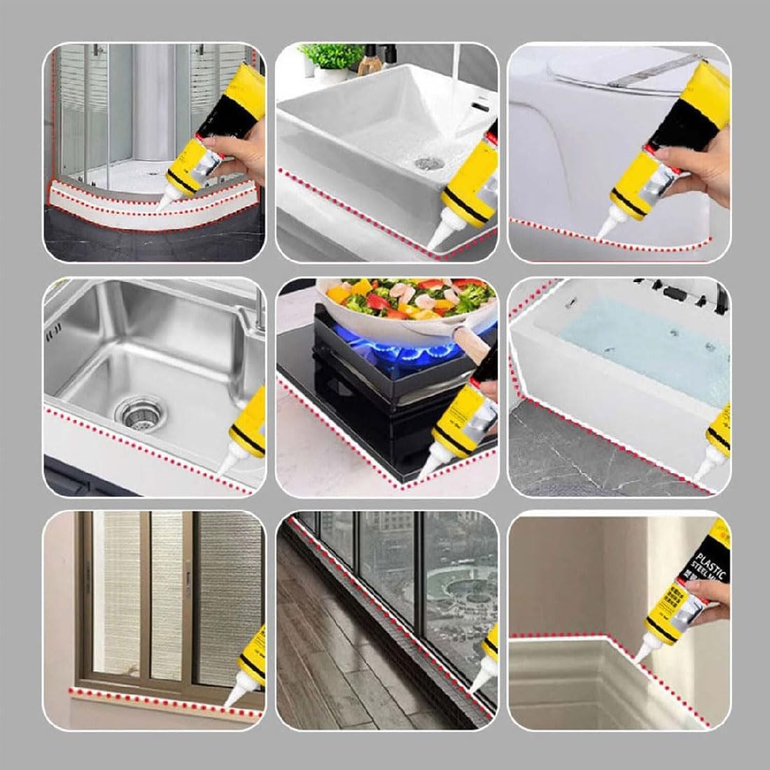 Multifunctional Waterproof White Caulk with Scraper, Waterproof Caulk Sealant