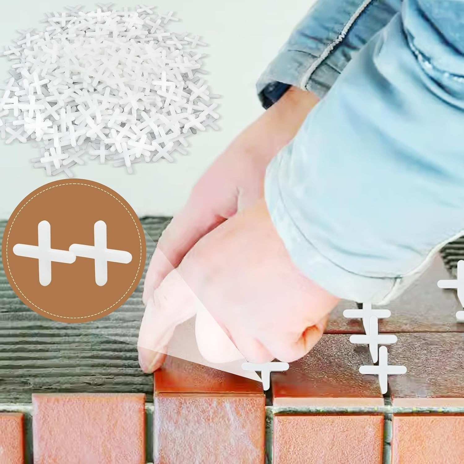 Durable Plastic Tile Leveling Clips 500Pcs – 1.5mm Spacing for Flawless Finishes