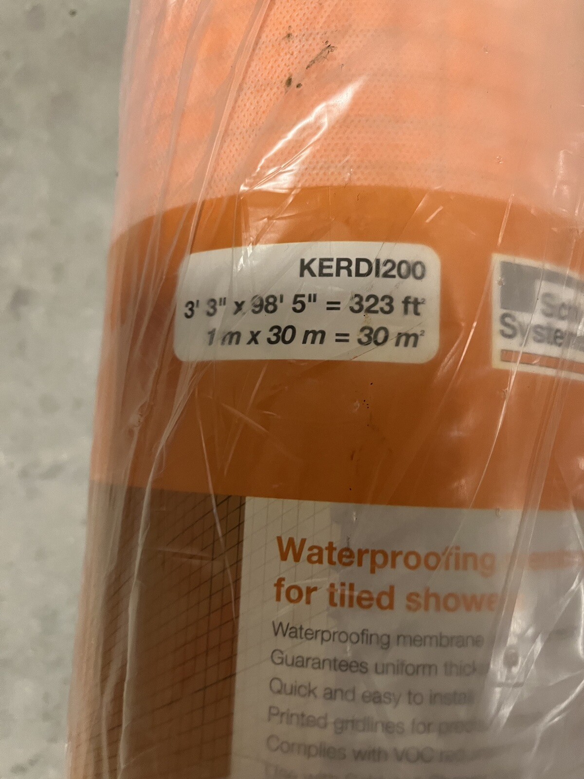 Schluter KERDI Tile Flooring and Wall Waterproofing Membrane 323 sqft. Full Roll