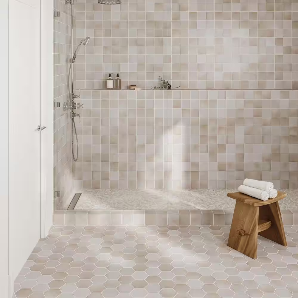 Celine Hexagon 4 In. X 5 In. Matte Taupe Porcelain Floor Tile (4.68 Sq. Ft./Case