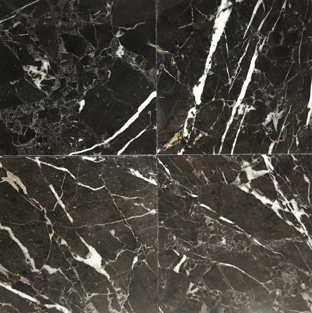 Black Valentino 5 9/16″x5 9/16″ Polished Marble Floor Tile (SOLD PER PIECE)