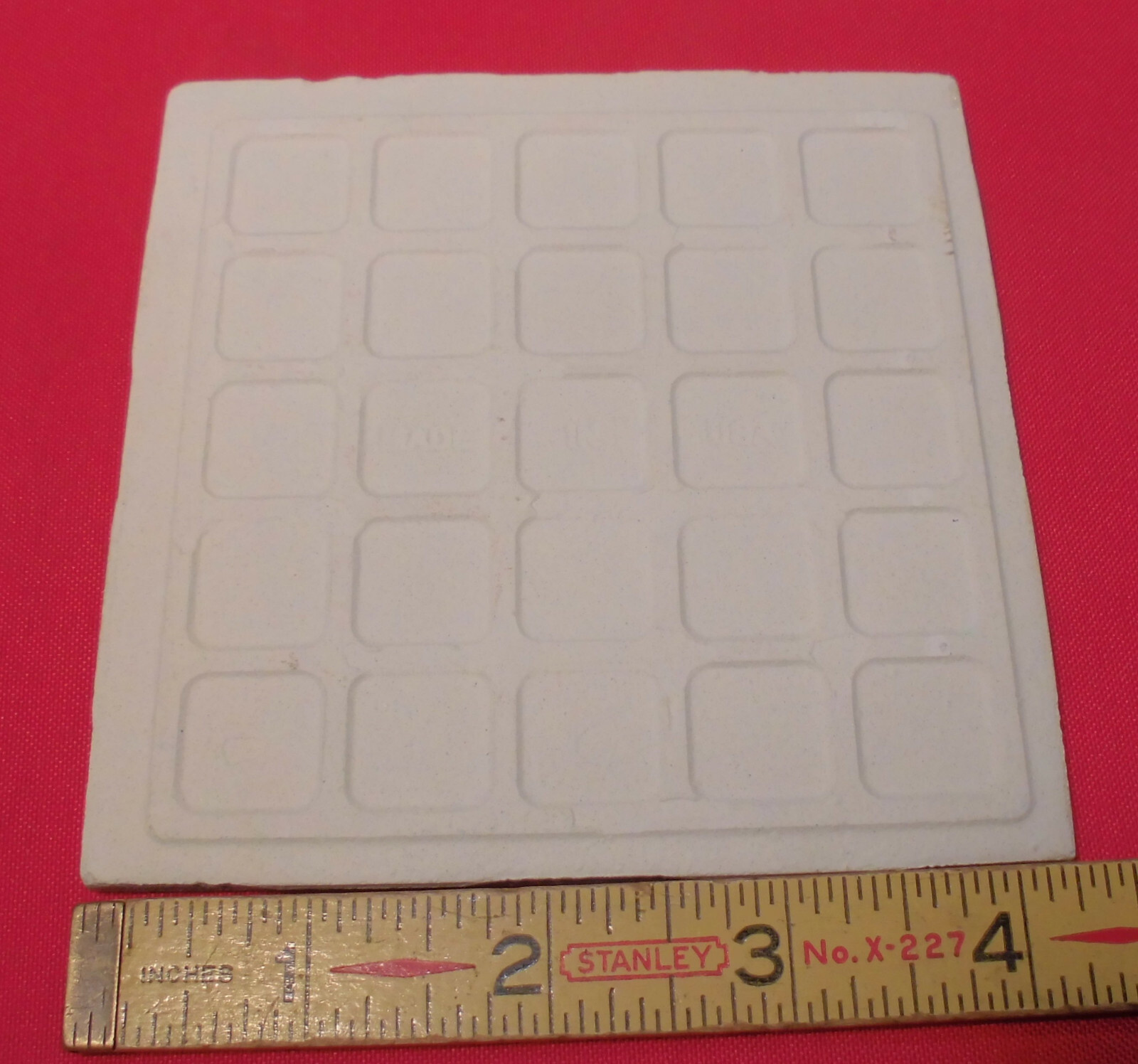 1 pc. Ceramic Tile *Biscuit* Krystile Glazed 4-1/4″ by Regal Co. Crystal NEW
