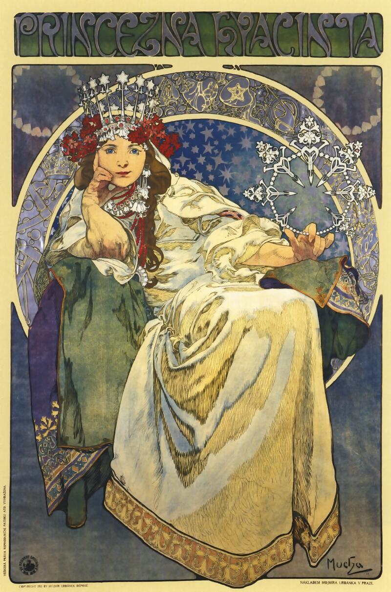 Ceramic Backsplash Tile Mural Art Nouveau Kitchen/Bathroom – Princess Hyacinth