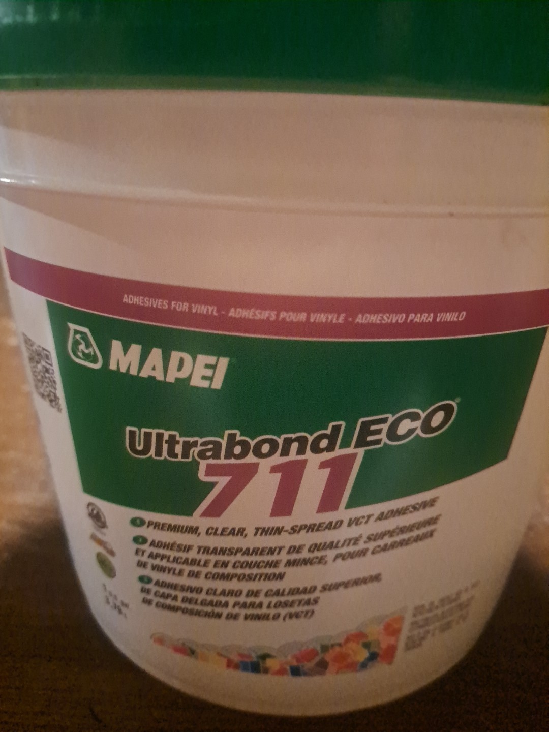 MAPEI Ultrabond ECO 711, 1 Gallon Bucket For Vinyl Flooring. VCT Adhesive. NEW