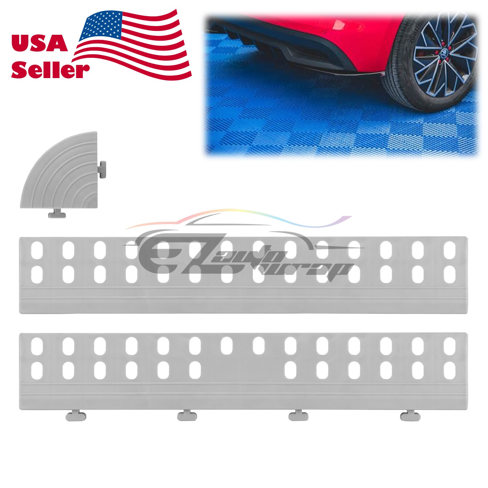 Garage Floor Mat Tile Interlocking Perforated Flooring Rubber Basement Auto Shop