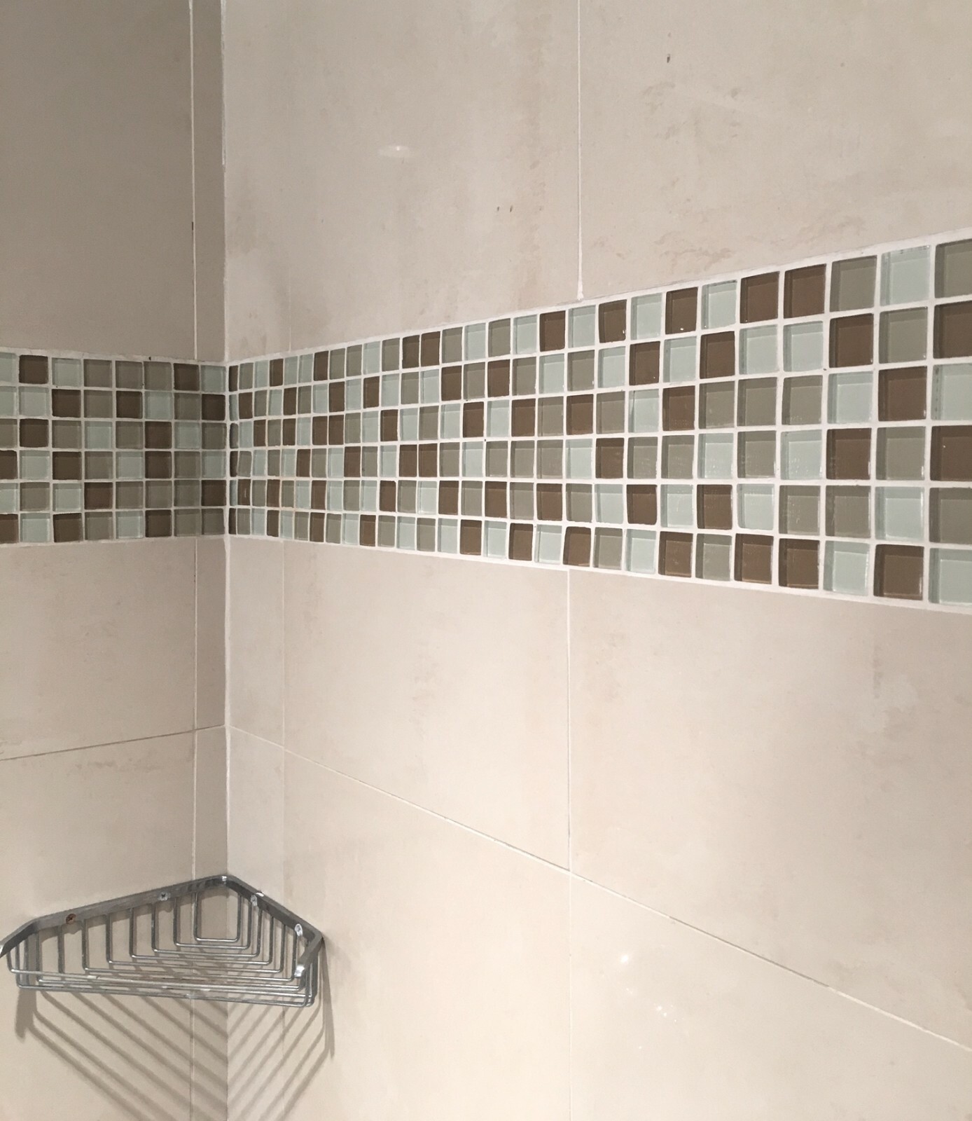 1X1 Palm Beach Blend Glass Mosaic Tile Glossy Backsplash Wall Spa Shower