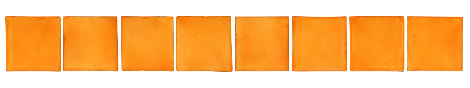 Single-color Talavera orange wall tiles for bathroom kitchen – Mostaza Deslavado