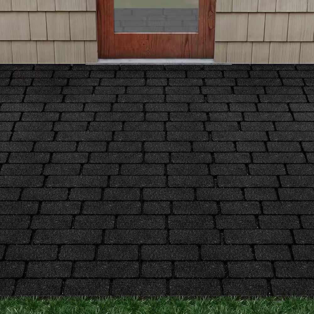 24 In. X 12 In. X 5/8 In. Black Interlocking Dual-Sided Rubber Paver (9-Pack)