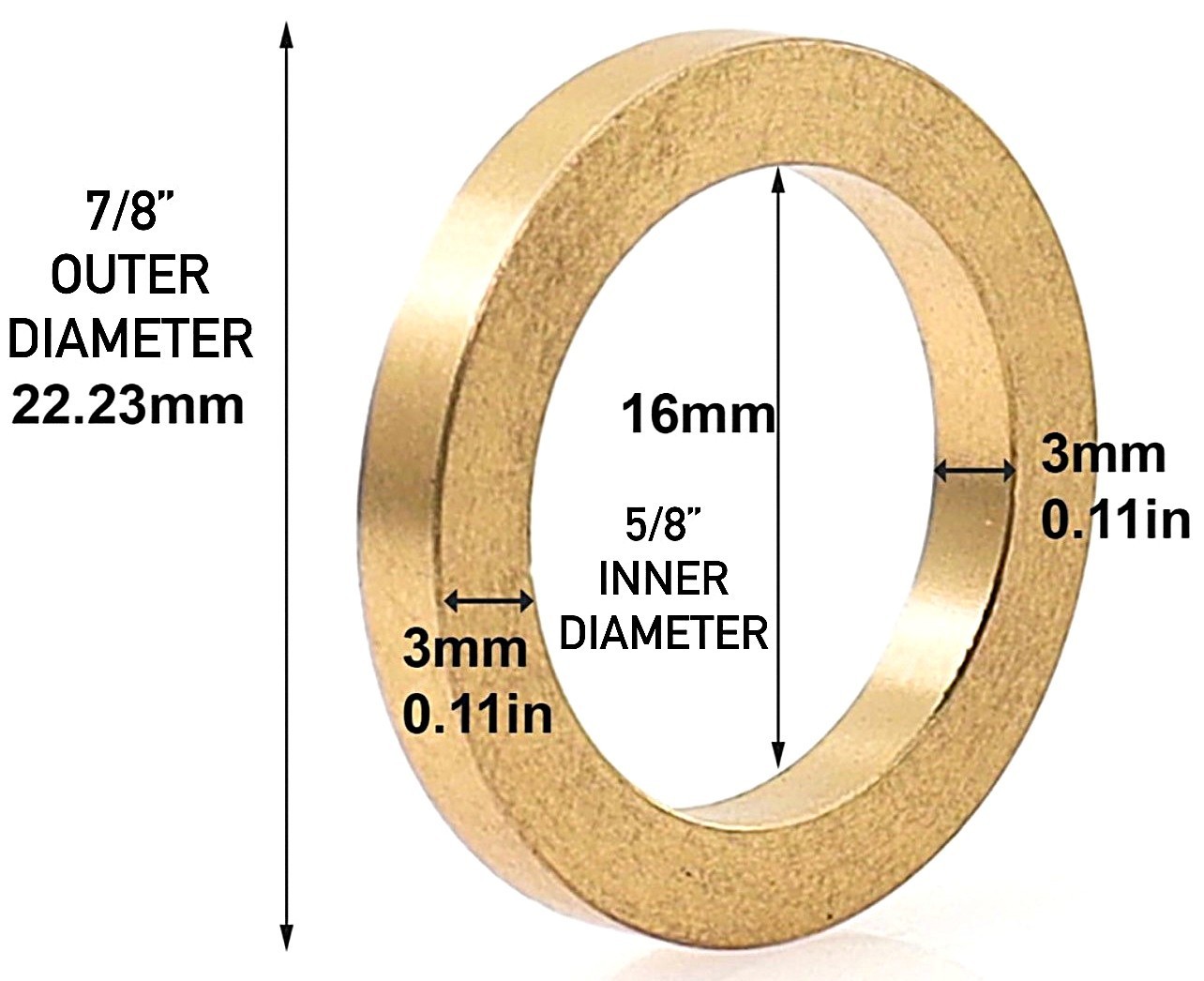 7/8″ to 5/8″ Brass Adapter Bushing Standard for Diamond Saw Blades