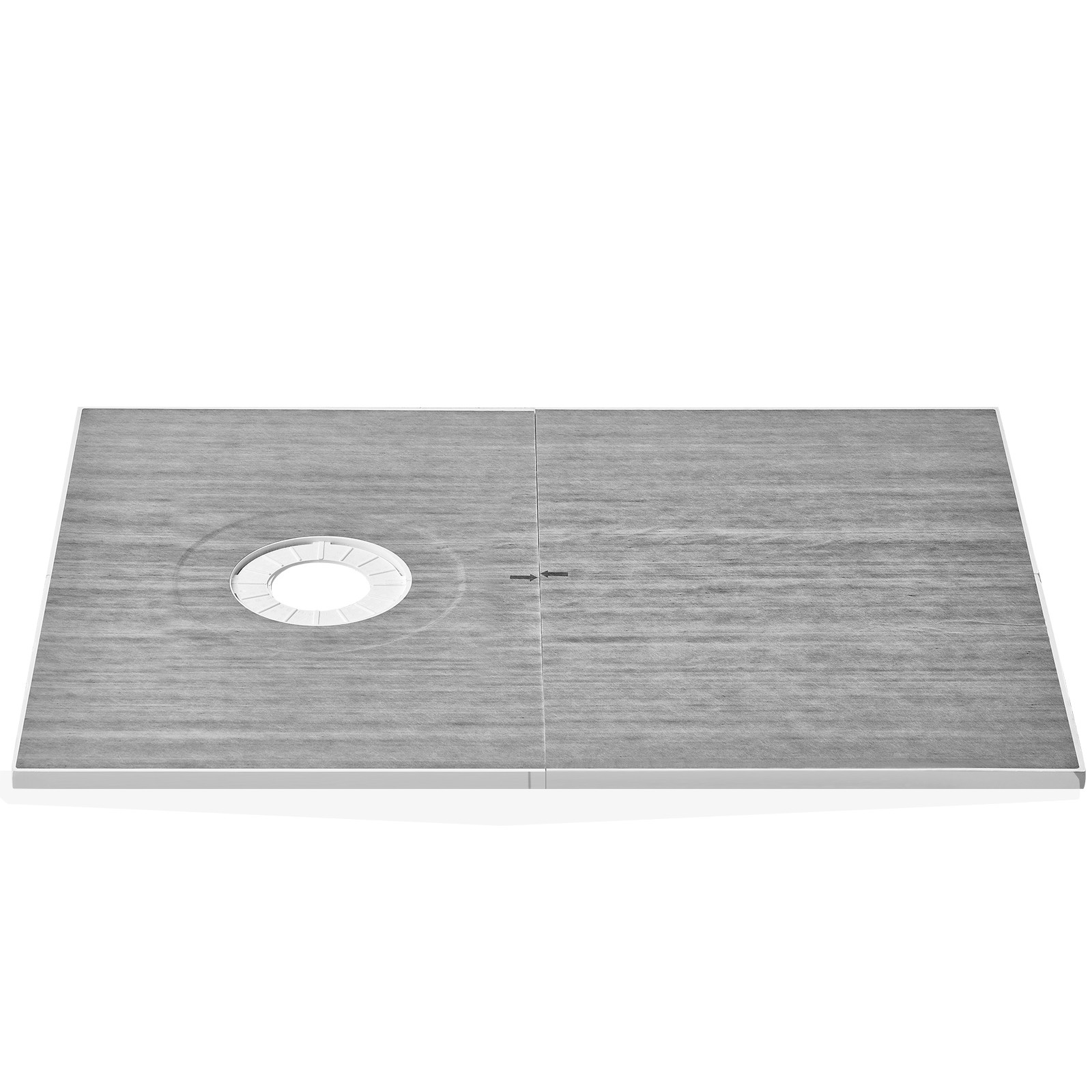 VEVOR Waterproofing Shower Curb Tray Kit 60″x38″ w/ Offset Drain Thickened