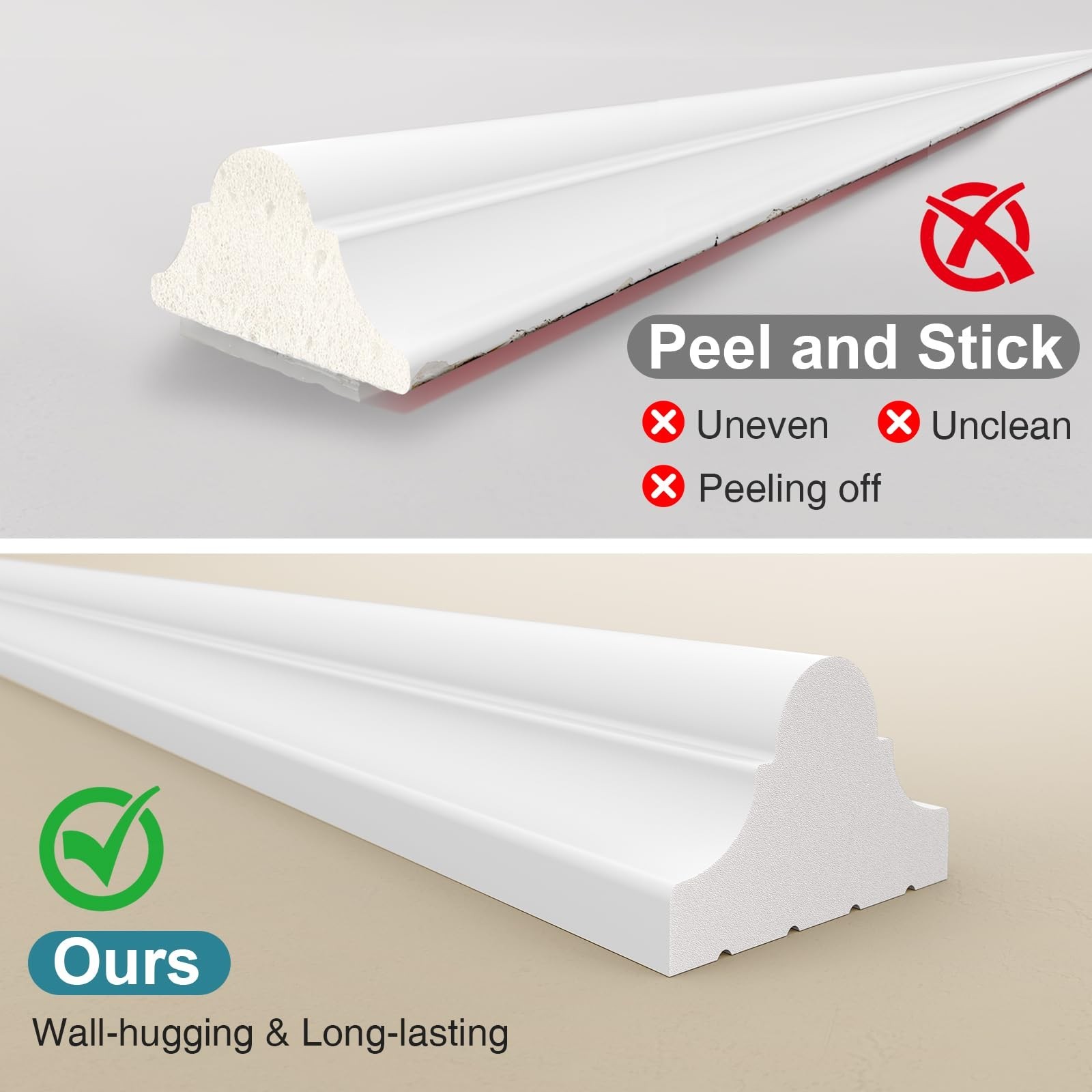Precut Wainscoting Panels – Paintable Wall Molding Kit for Living Room & Kitchen