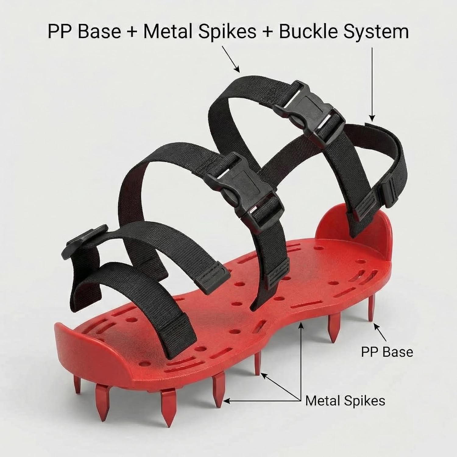 Gunite Spiked Shoes with 3/4″ Short Spikes for Epoxy Floors & Overlay Work