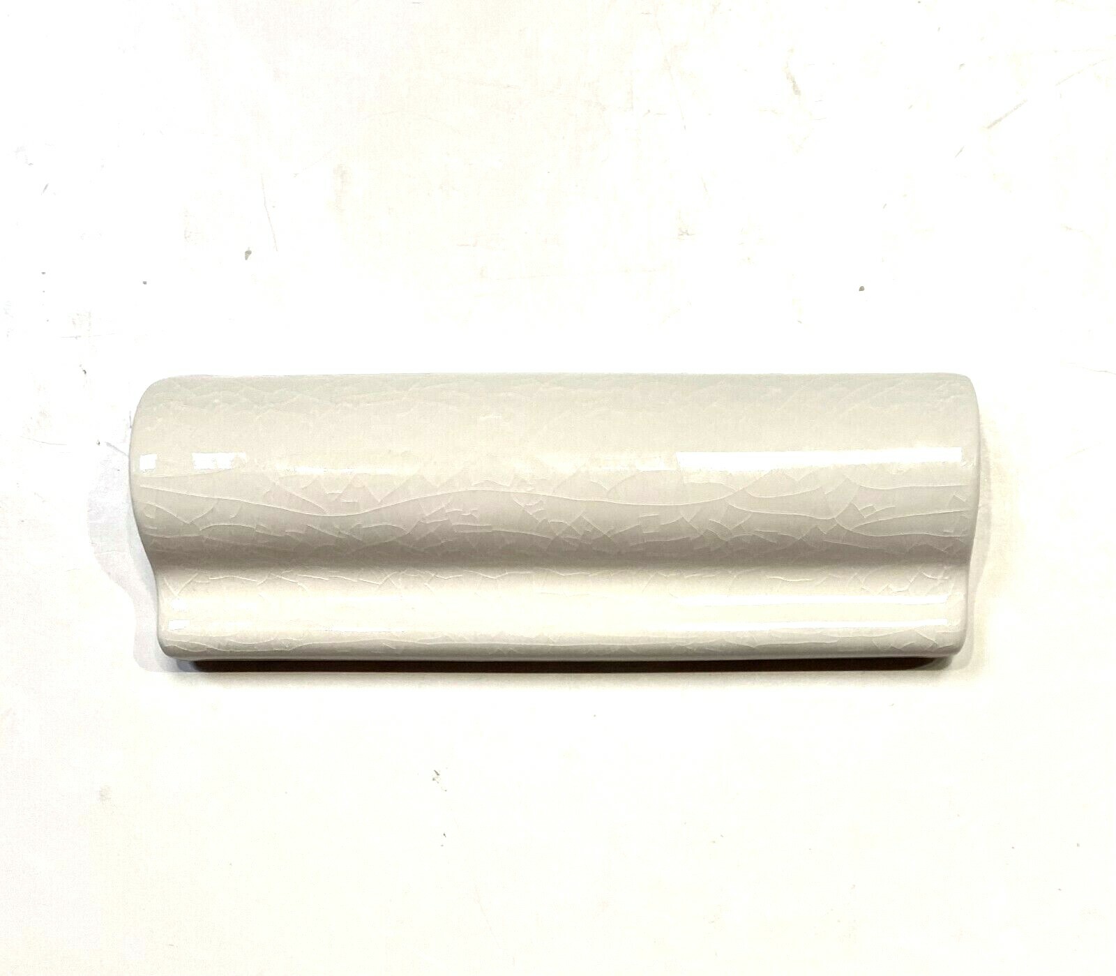 2×6 Vanilla Bean White Crackled Ceramic Chair Rail Wall Tile (PACK OF 5)