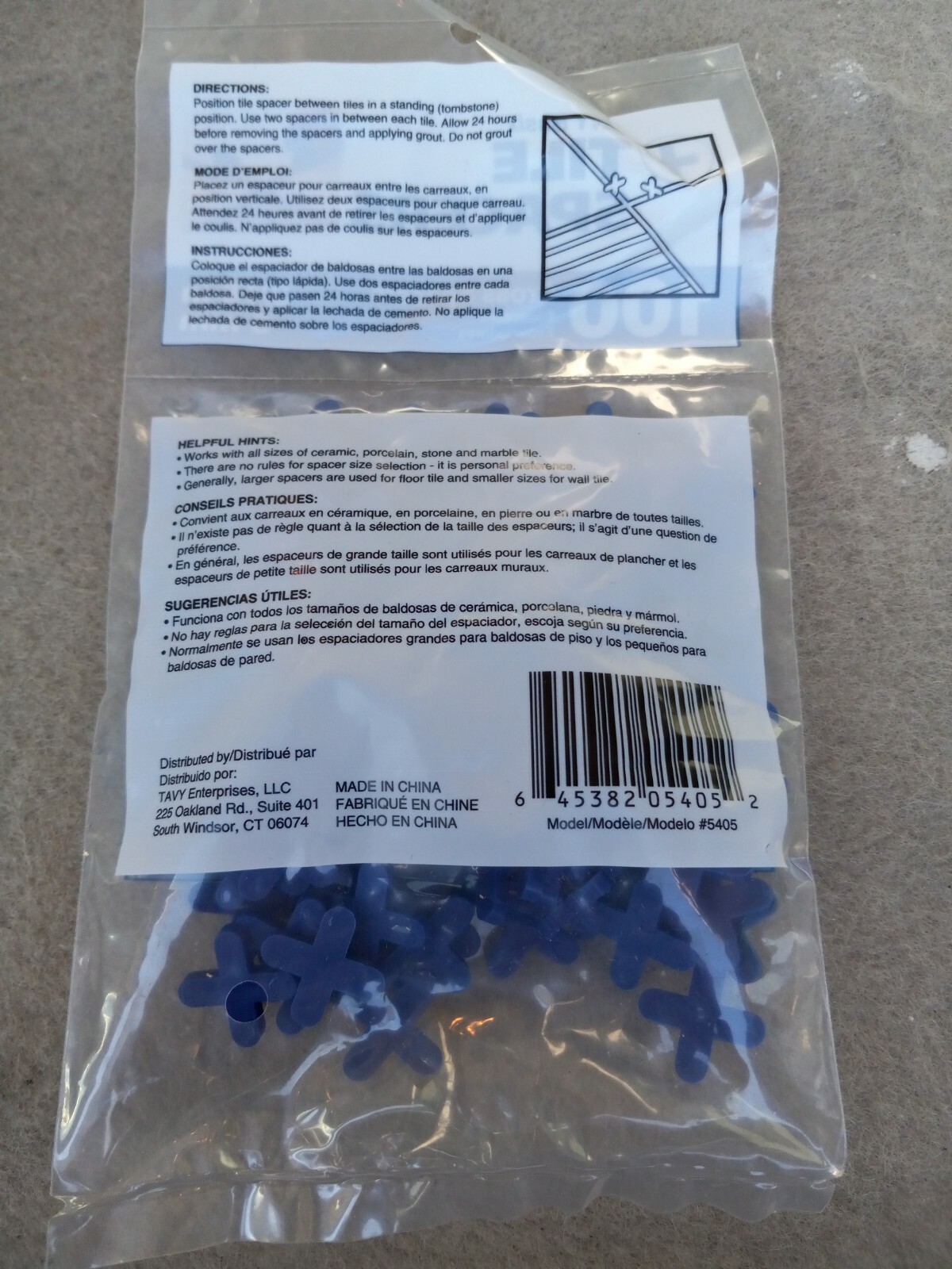 Tavy Basix Cross Tile Spacers 3/16in 5mm 200pc 2 Pack Brand New (2x 100pcs)