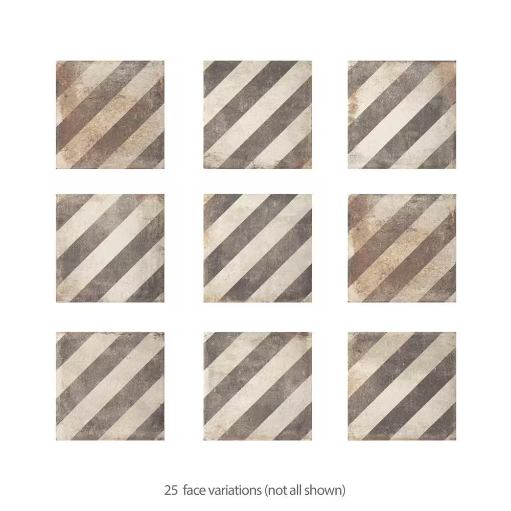 D’Anticatto Decor Obliqua 8-3/4 In. X 8-3/4 In. Porcelain Floor and Wall Tile (1