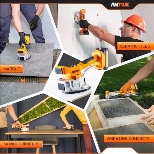 Tile Vibration Tool Kit with Dual 20V Batteries – Cordless Tile Vibration