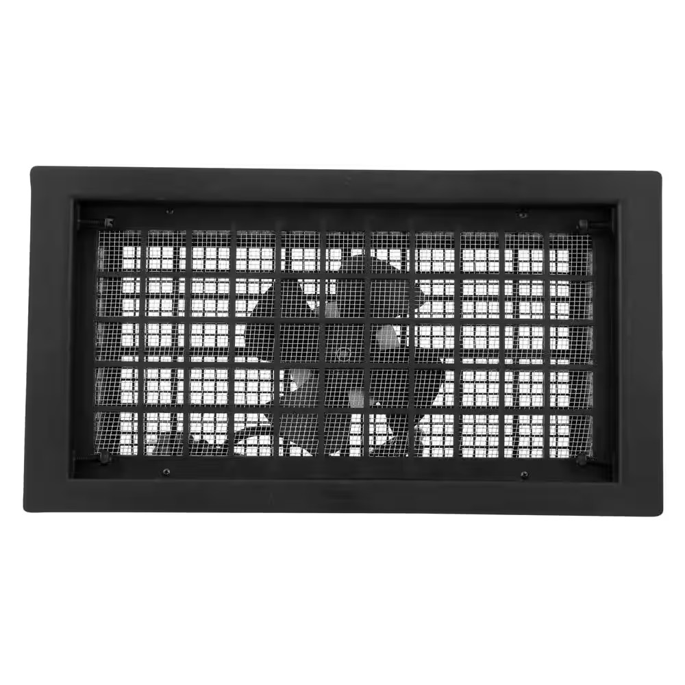 16 In. X 8 In. Resin Power Foundation Vent in Black