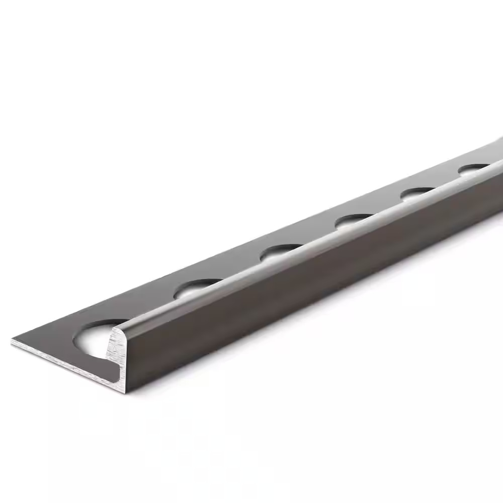 Mineral Bronze 1/2 In. X 98-1/2 In. Aluminum L-Shaped Tile Edging Trim