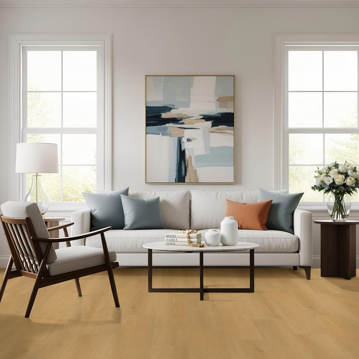MSI Noble Oak Blonde 9″x48″ Waterproof Hybrid Flooring – 6Mil Durable Design