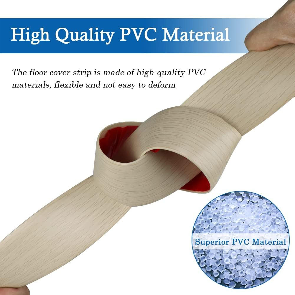Floor Transition Strip Self Adhesive Floor Cover Strips Laminate 1.57″ Wide Viny