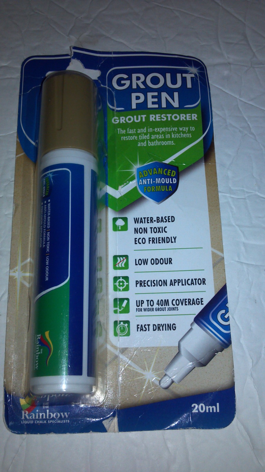 Grout Pen Tan Tile Paint Marker: Waterproof Tile Grout Colorant Pen – Wide Tip