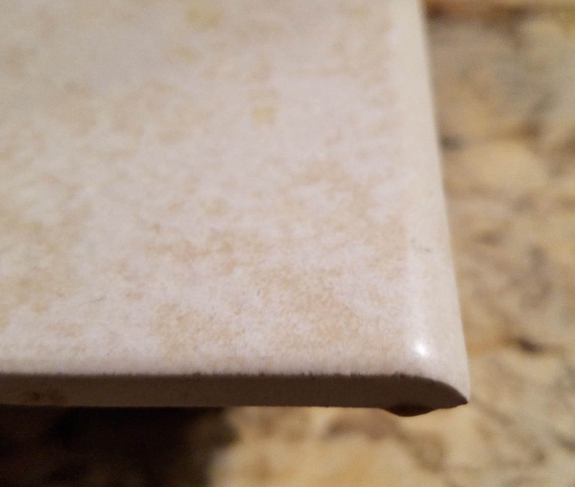 1 Pc Ceramic Floor Wall Tile 4 3/8″ Florida Tile Gold Nugget Square w/ Bullnose