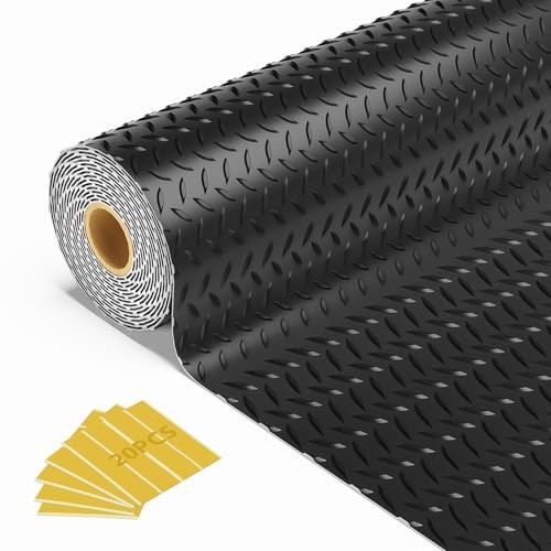 Garage Floor Mat, 2.8mm Thickened Flooring Roll for Under Car 8×20 FT Black