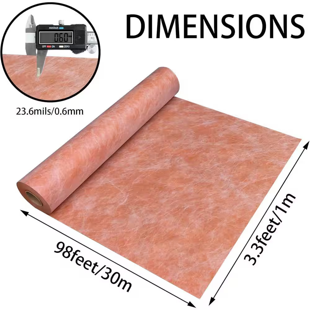 Waterproof Membrane 325 Sq. Ft. Roof Tile Underlayment PE Fabric for Shower Wall
