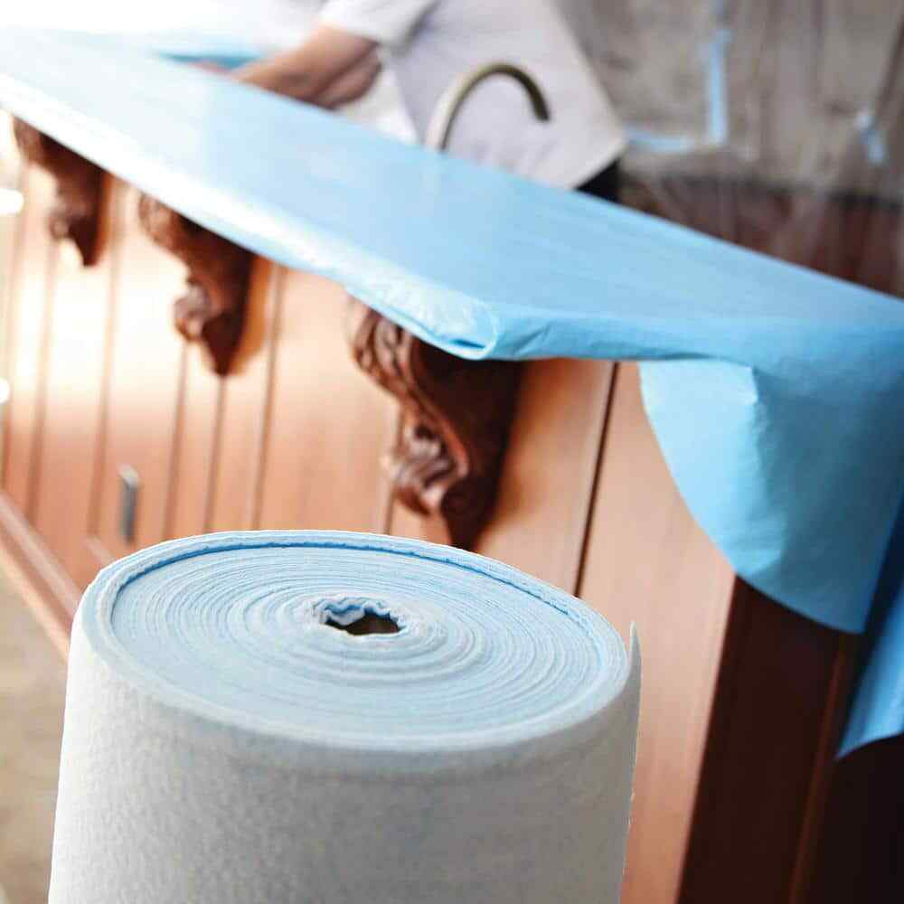 Stay Put Surface Protector 3.2 ft. x 164 ft Lightweight Reusable Durable Cloth