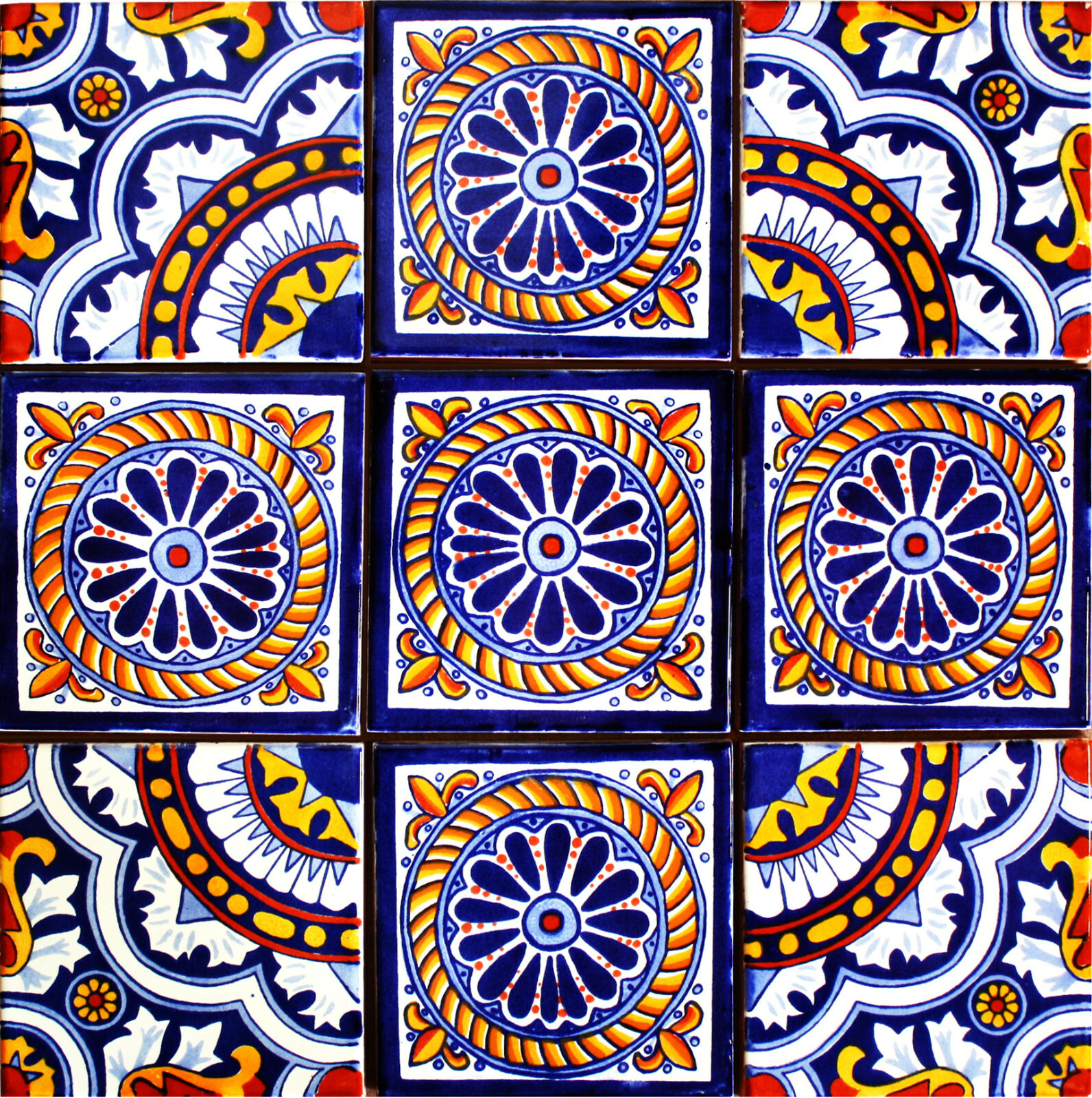 Lanaja Mexican Tile Set Backsplash Mural