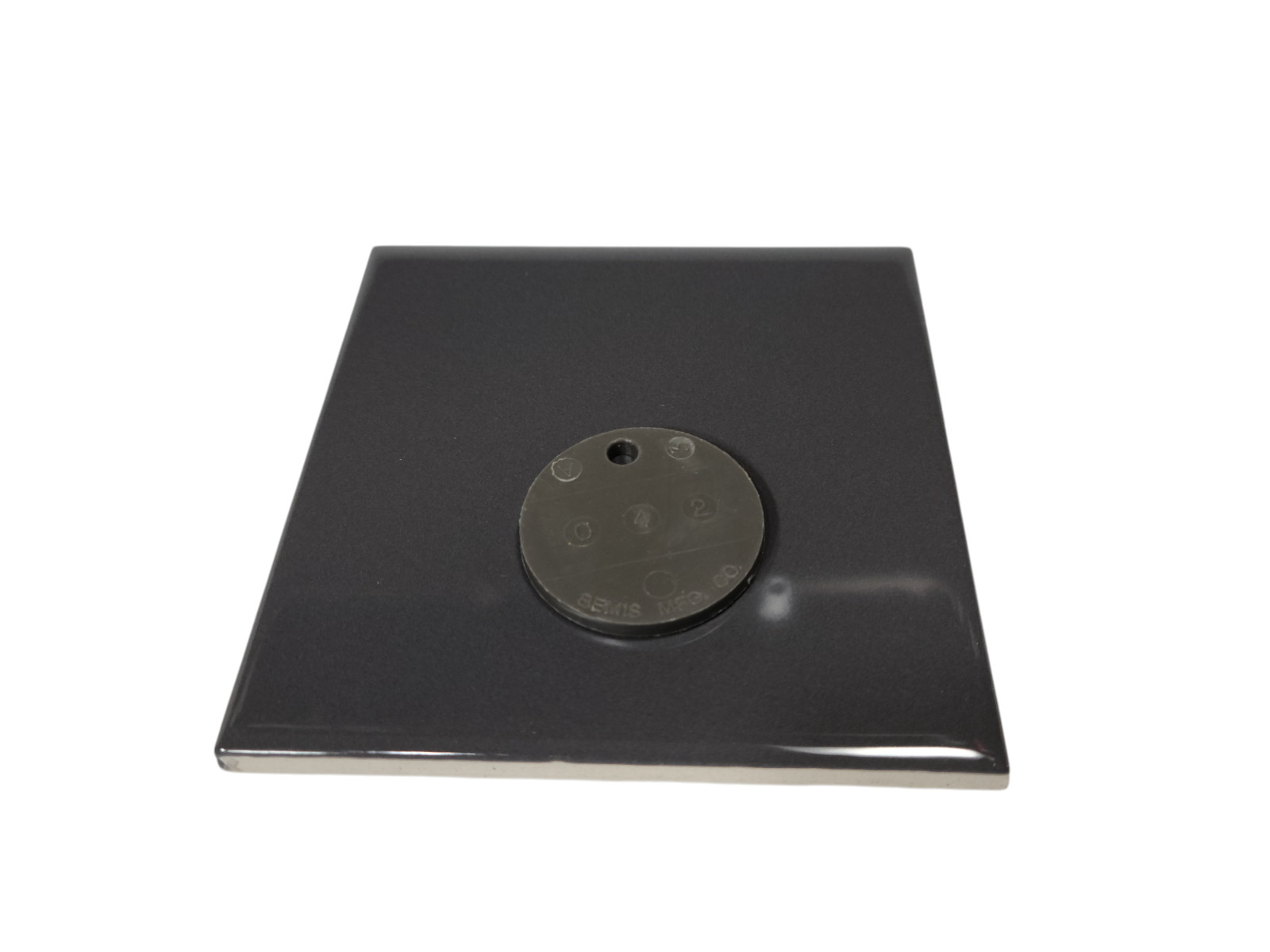 Dark Gray Ceramic Tile 4.25 in Subway Square Shower Backsplash Mid Century Grey