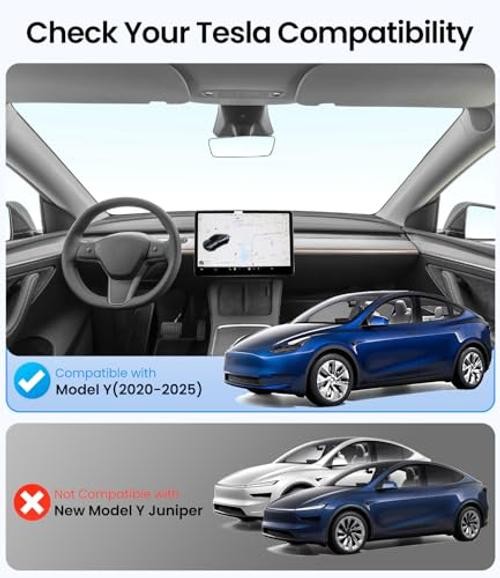 Upgraded Tesla Model Y Sunshade Roof [Snap-On, Model Y (2020-2025) Black