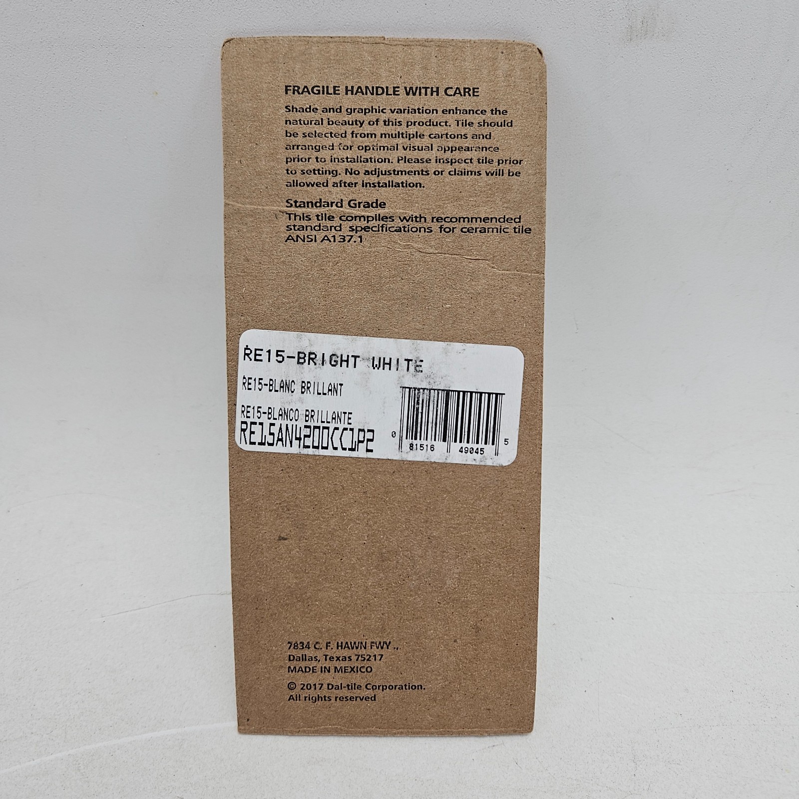 Daltile Restore 2″ x 2″ In Radius Bullnose Corner Ceramic Trim Tile Bright White
