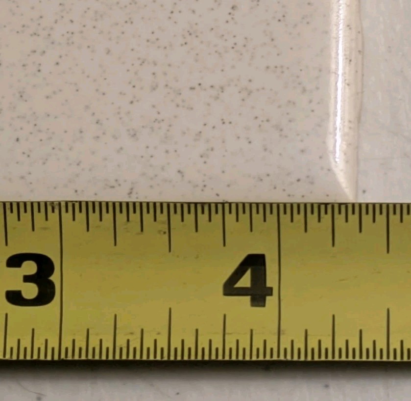 1 piece Pepper White 4-3/8″ Glossy Black Speckled on White Ceramic New Wheeling