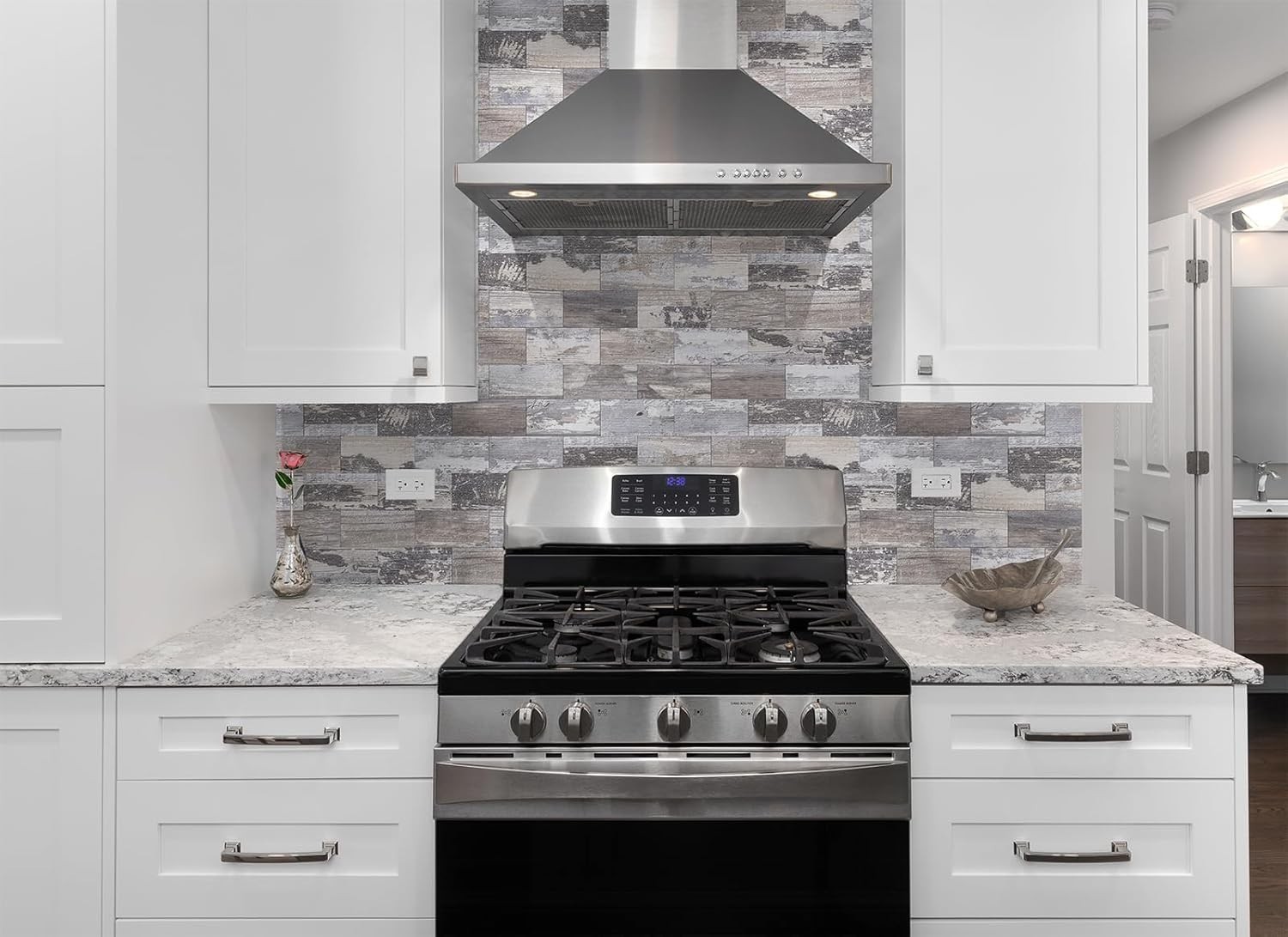 100 Pieces Peel And Stick Backsplash For Kitchen 3″ X 6″ Pvc Subway Tile Upgrade