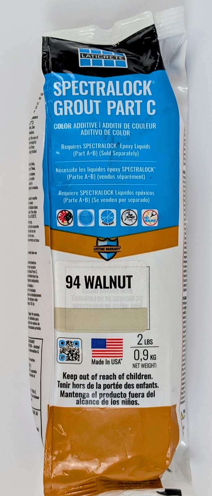 Laticrete Spectralock Grout Part C Powder 94 Walnut Color Full Unit 2 lbs