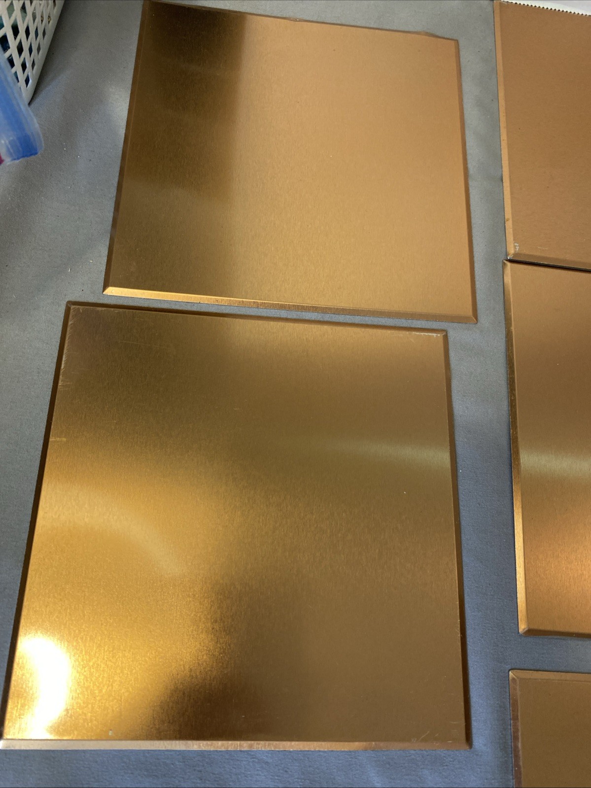 Brushed COPPER Tin Square Tile 6×6 inch Smooth Kitchen Bathroom Backsplash 20