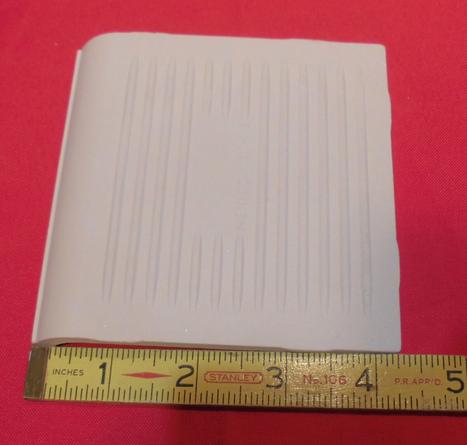 1 pc. Mayan White: Cove Base Ceramic Tile: Daltile 4-1/4″ Big Bumps, Dimple NEW