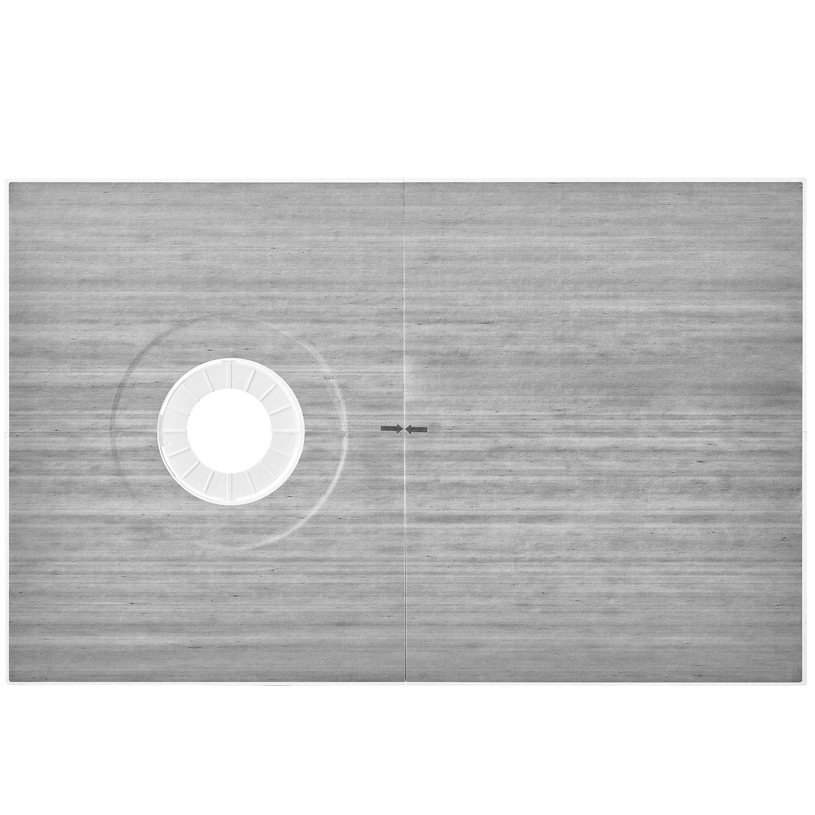 VEVOR Waterproofing Shower Curb Tray Kit 60″x38″ w/ Offset Drain Thickened