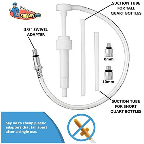 – Lower Unit Gear Oil Pump for Standard Quart Bottles, Includes 3/8 inch 28mm