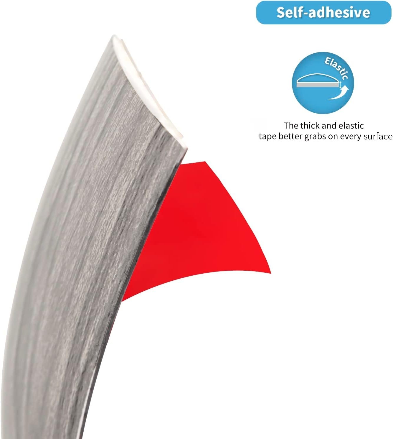 Multi-Surface Self-Adhesive Floor Transition Strip – 4FT Gray Vinyl Solution